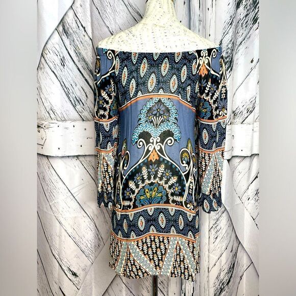 Ivy Jane Off The Shoulder Tunic Top Paisley M - Picture 4 of 5